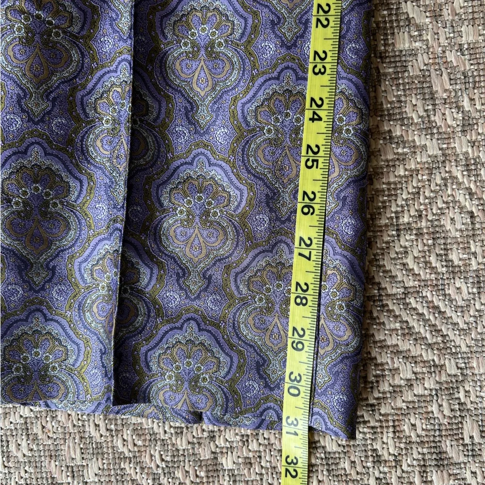 Michael Kors Collection Purple‎ Silk Brocade Trousers Womens 8